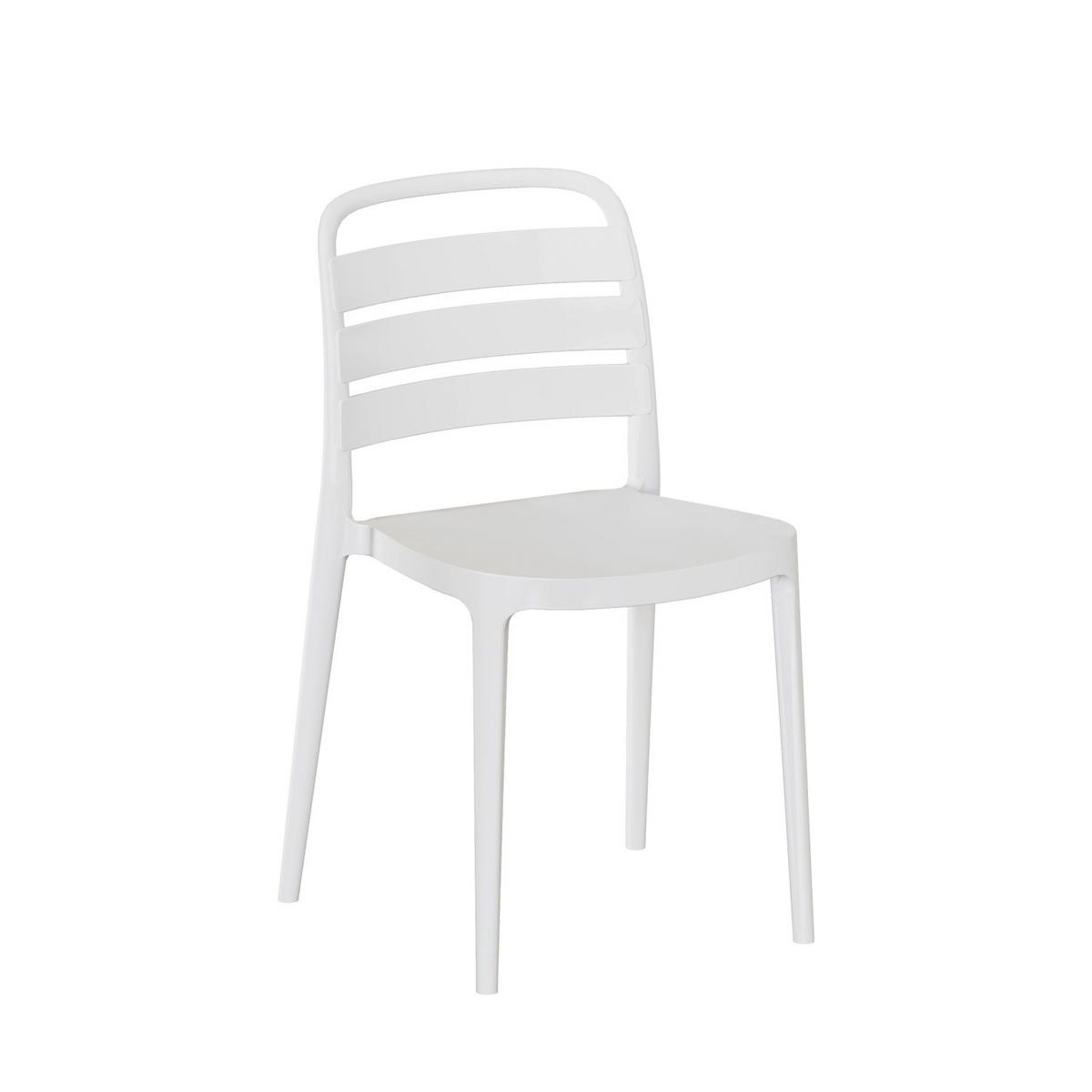 STUHL FÜR DRAUSSEN Zira Weiß 42 cm x 80 cm - Weiß, Kunststoff (42/80/52cm)