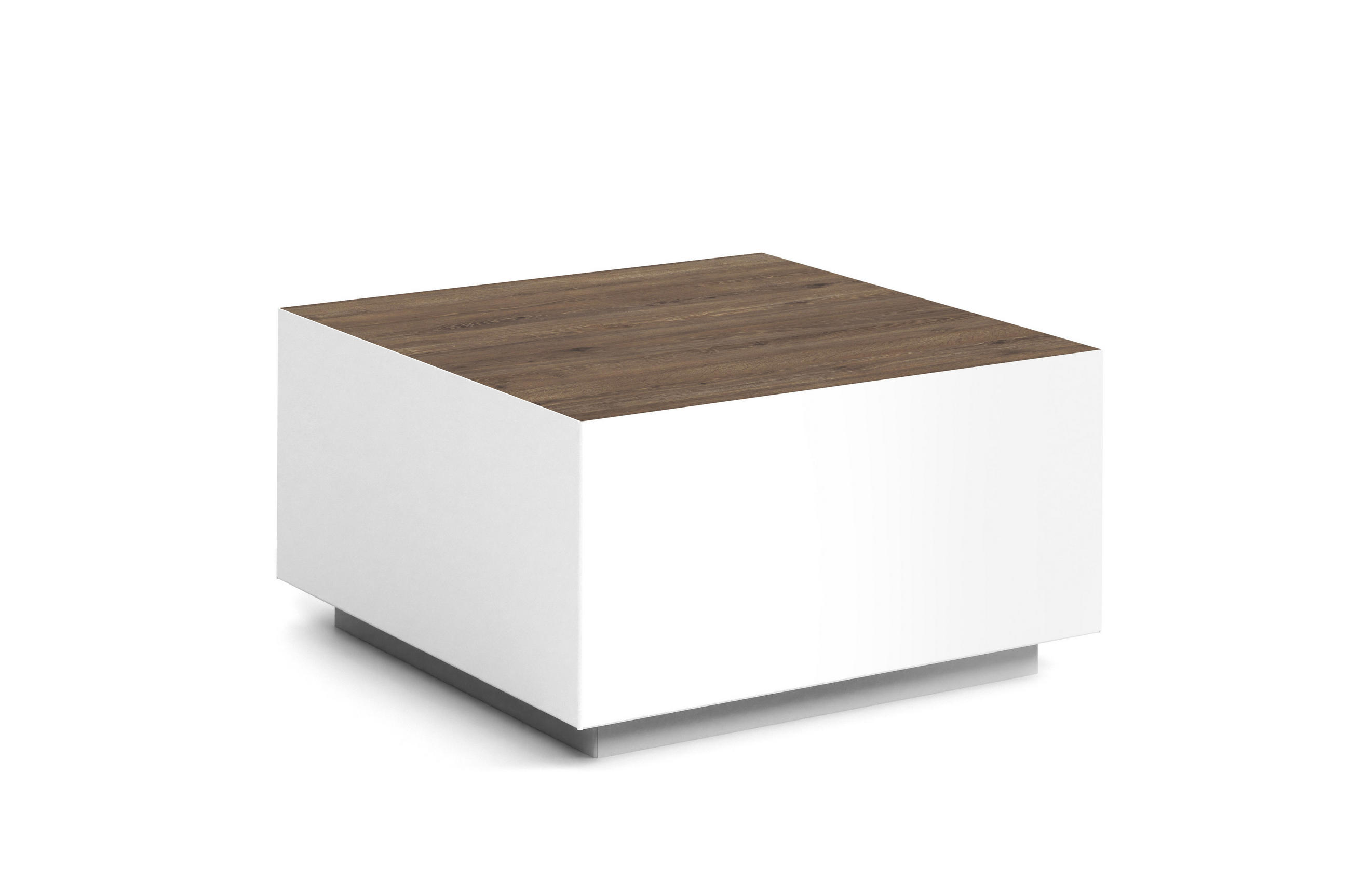 COUCHTISCH QUADRA - Sandfarben/Weiß, Holzwerkstoff (65/65/35cm) - Meblini