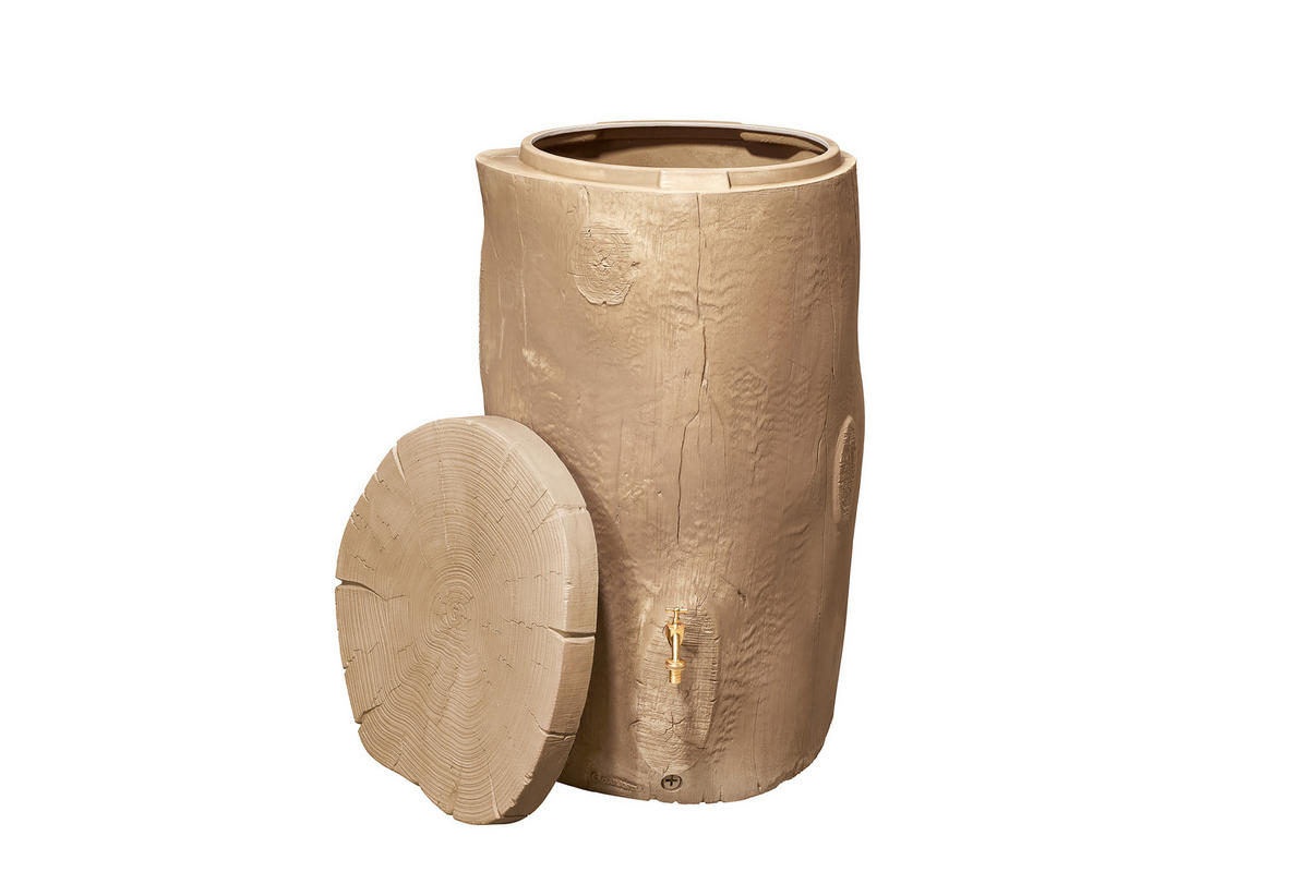 STOCK Regentonne 400 L, light - Braun, Kunststoff (72/119/72cm) - GARANTIA