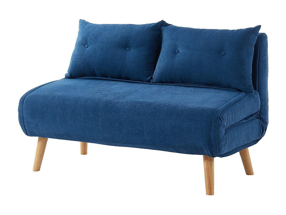 SCHLAFSOFA - 2 Personen - stoff - blau Valerio - Blau, Textil (120/74/74cm) - Vente-Unique