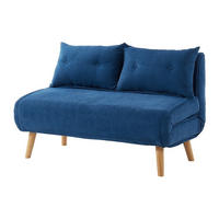 SCHLAFSOFA - 2 Personen - stoff - blau Valerio - Blau, Textil (120/74/74cm) - Vente-Unique