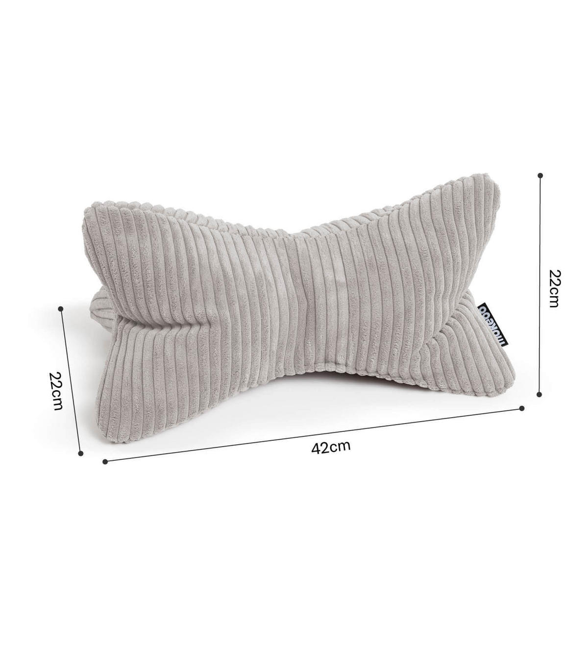 NACKENKISSEN Der Leseknochen - Grau, Textil (42/22cm) - Mokebo