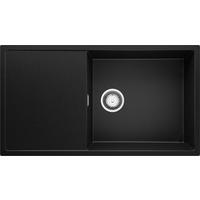 SPÜLBECKEN Ibiza, 2-er set Schwarz 90/50 cm 1 Becken + Ablauf-Set ab 60er Unterschrank - Chromfarben/Schwarz, Kunststoff (90/19/50cm) - Primagran