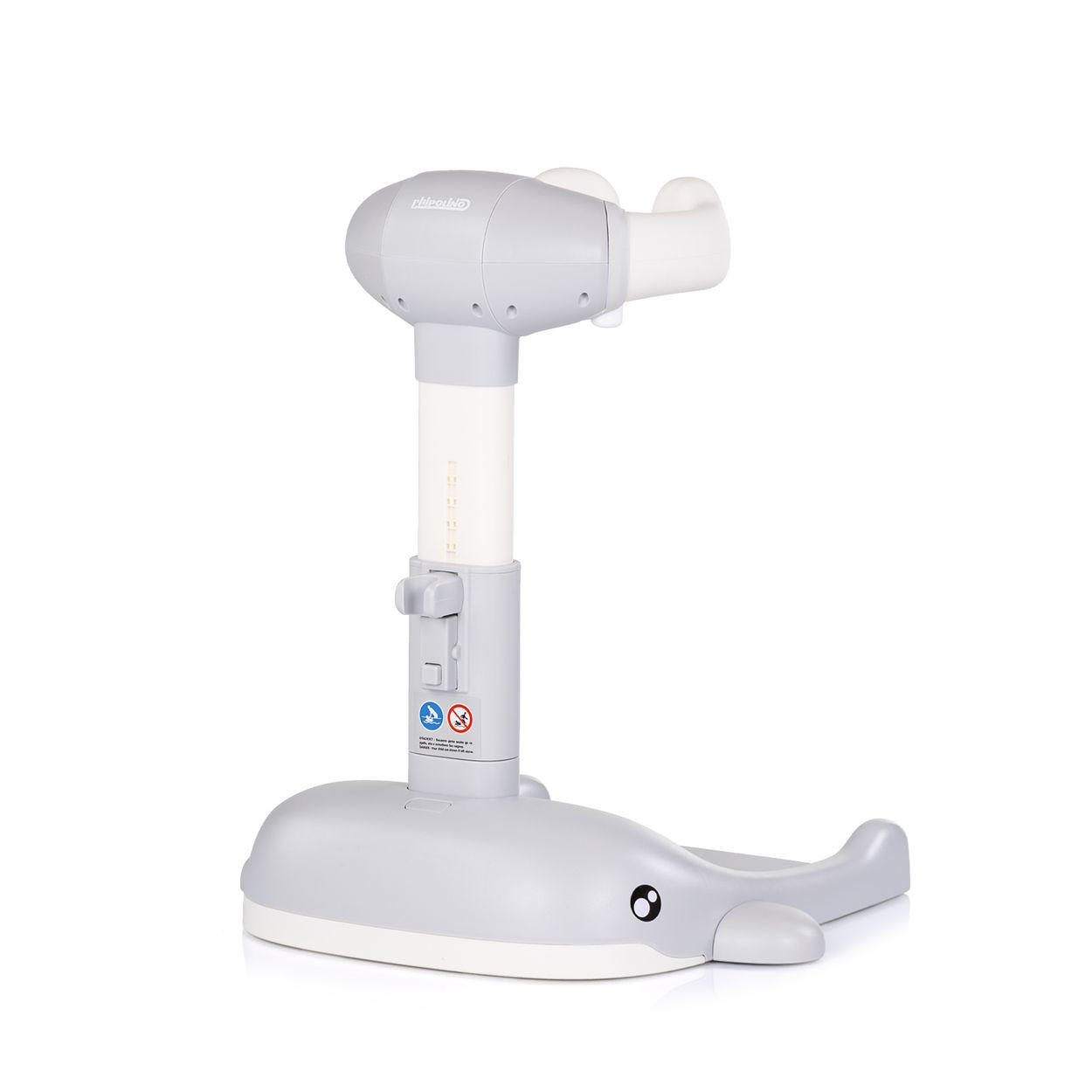 BABYDUSCHHILFE Wal grau faltbar höhenverstellbar Duschhalter - Grau, Kunststoff (45/57cm) - Chipolino