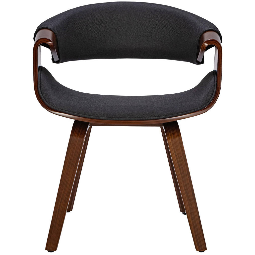 Thumbnail - CLP Stuhl, Schwarz, Walnuss, Textil, 62x76x52 cm, Esszimmer, Stühle, Esszimmerstühle, Armlehnenstühle