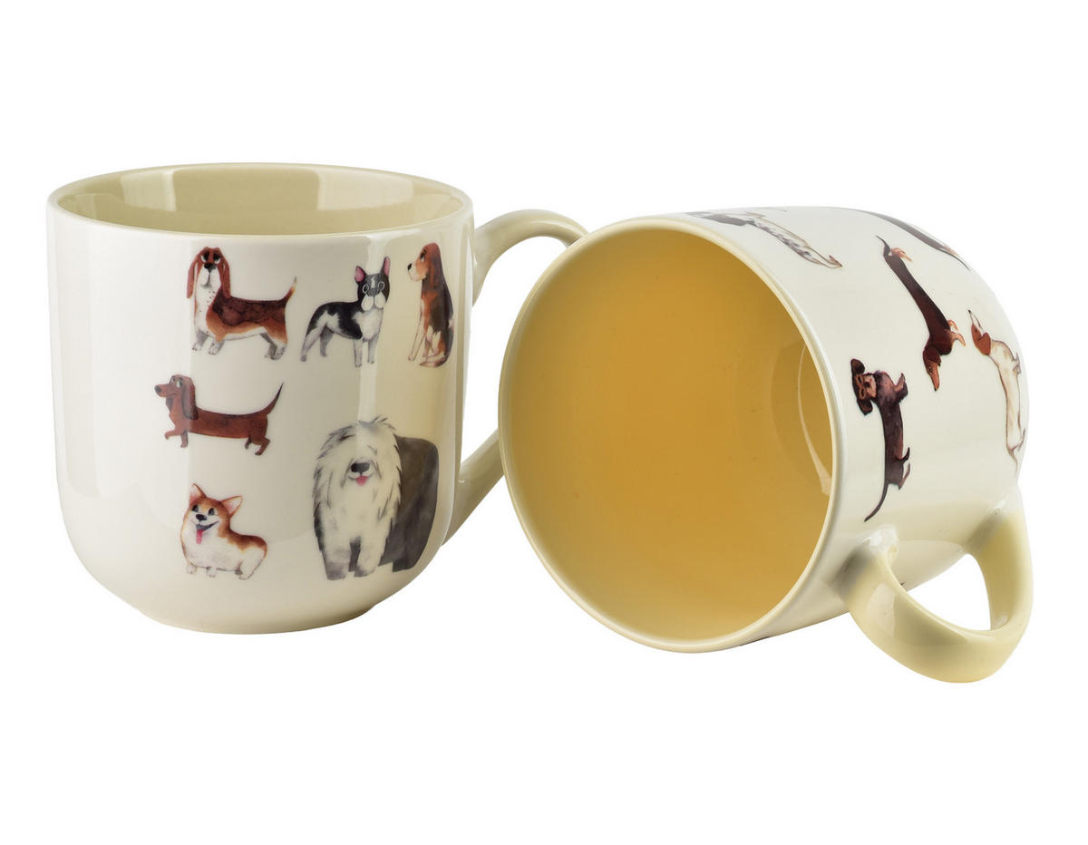 HRNEK NOAH, porcelán, hnědý - béžová, keramika (0.41L) - Mondex