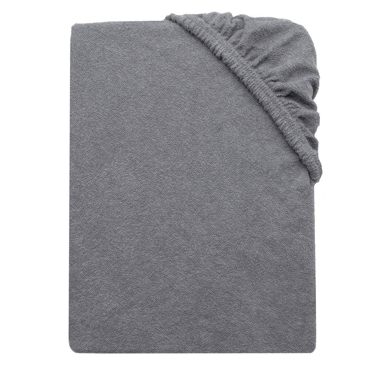 SPANNBETTLAKEN, 80% Baumwolle, 20% Polyester, Grau - Graphitfarben, Naturmaterialien (70/140cm) - Zollner