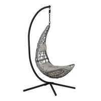HÄNGESESSEL - Grau, Kunststoff (132/205/130cm) - home24