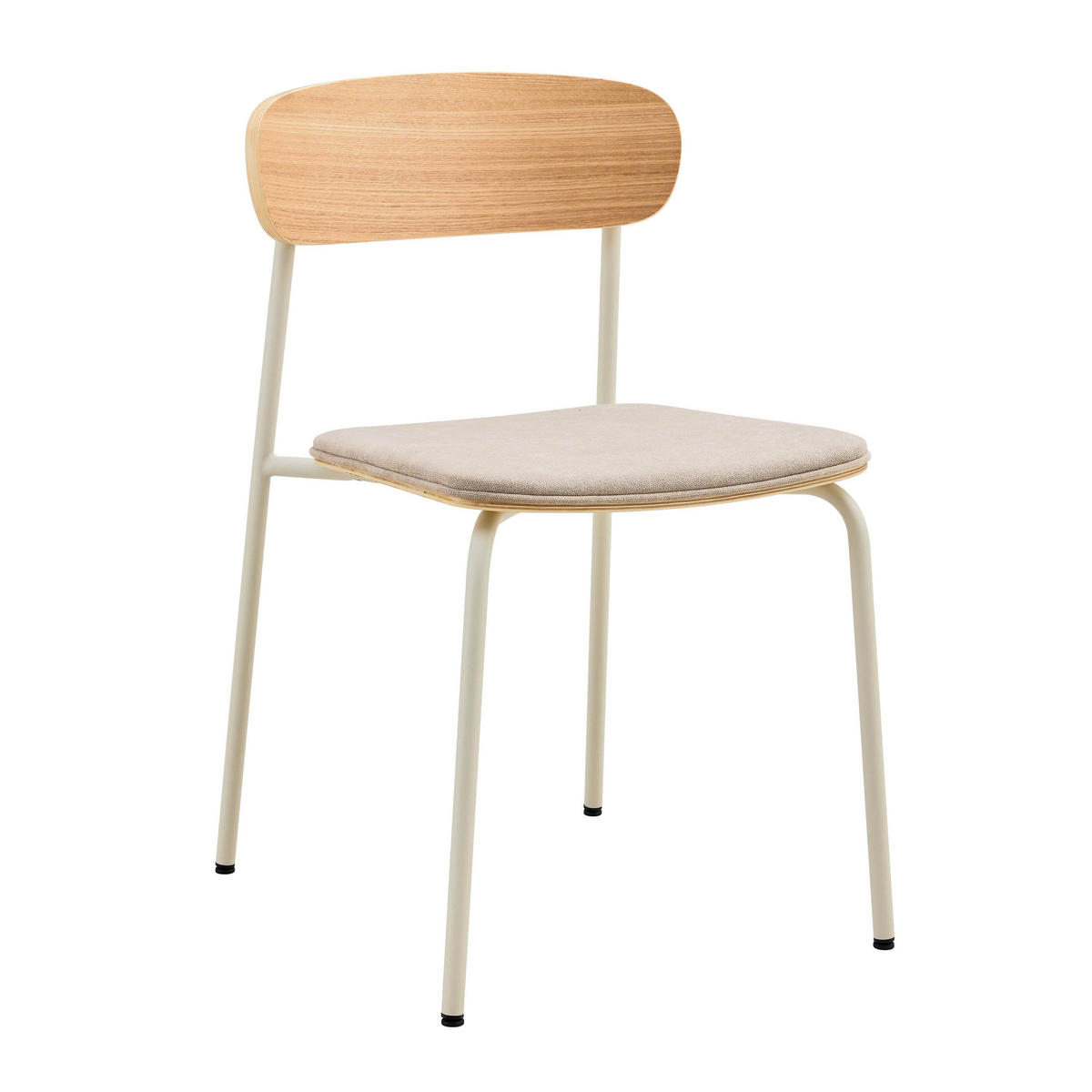 STÜHLE 2-tlg., Beige - Beige, Holz (46/78/52cm) - Oviala