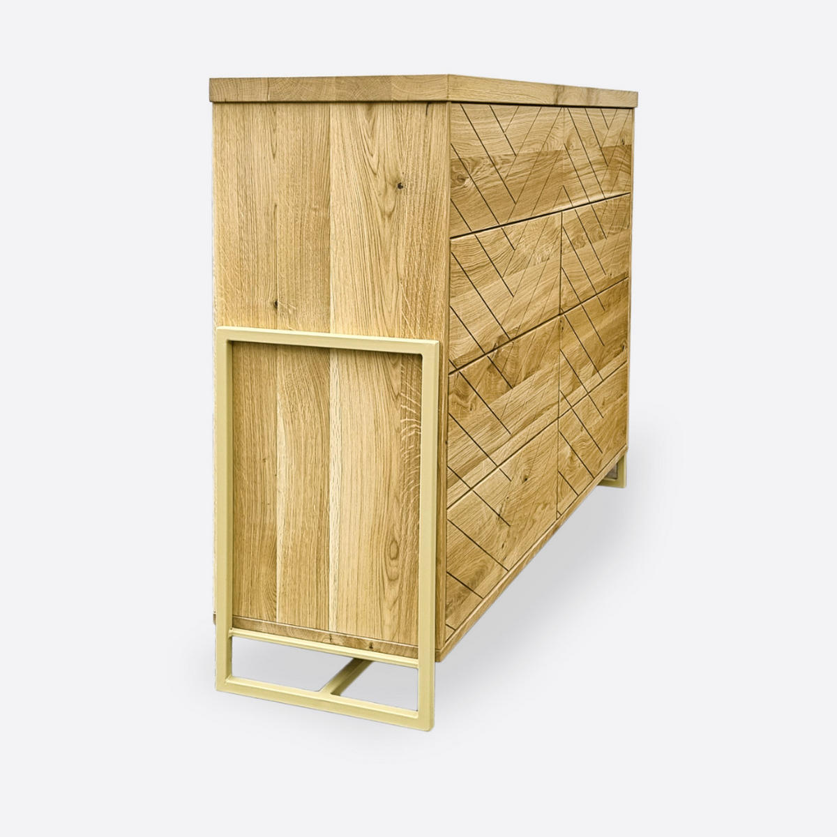 KOMMODE aus Eiche mit Schubladen für Ihr Zuhause CARIN I - Eichefarben, Holz (130/100/40cm) - Rawood Furniture