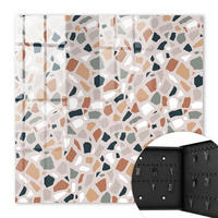 SCHLÜSSELBOX Schwarz 30x30 cm- Türöffnung nach rechts - Steinmosaik - Beige, Metall (30/30/5cm) - TULUP