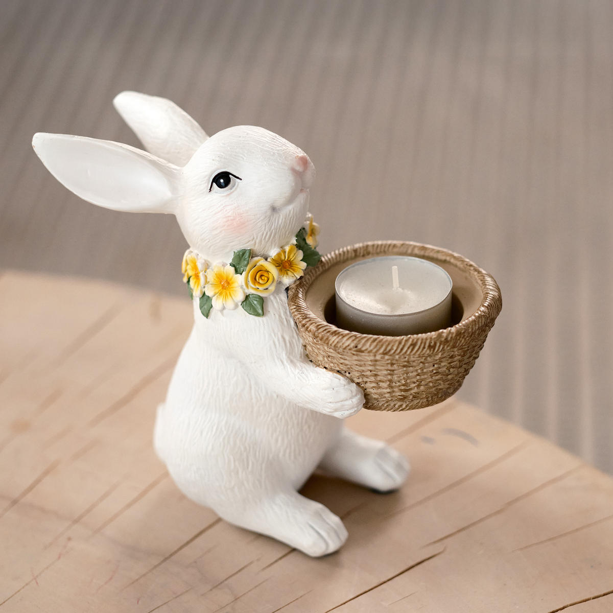 KERZENSTÄNDER Bloomfy - Weiß, Kunststoff (7.5/15/15.5cm) - home&you