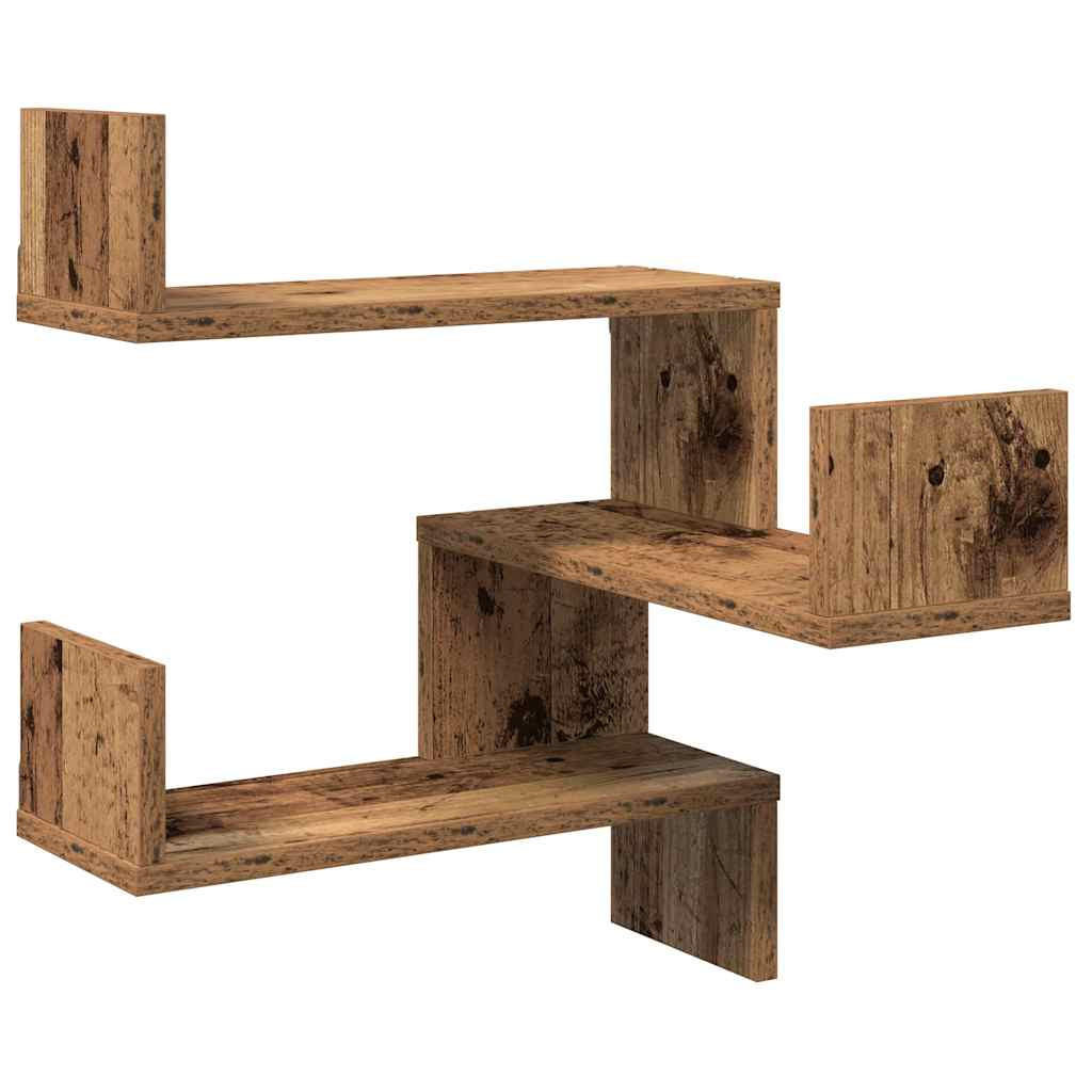 vidaXL Wandregal Graubraun 40x49.5x40 cm