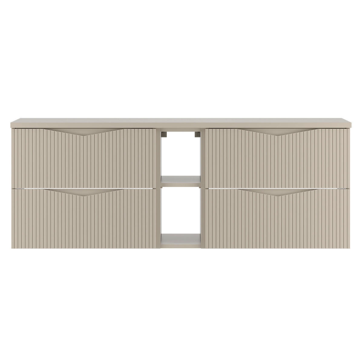 WASCHTISCHUNTERSCHRANK 140.6cm Tao Kaschmir - Beige, Holzwerkstoff (140.6/52.2/46.5cm) - Petits-meubles