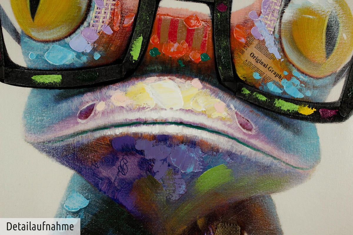 ÖLGEMÄLDE 80/80 cm - Multicolor, Holz/Textil (1.6/80cm) - KUNSTLOFT