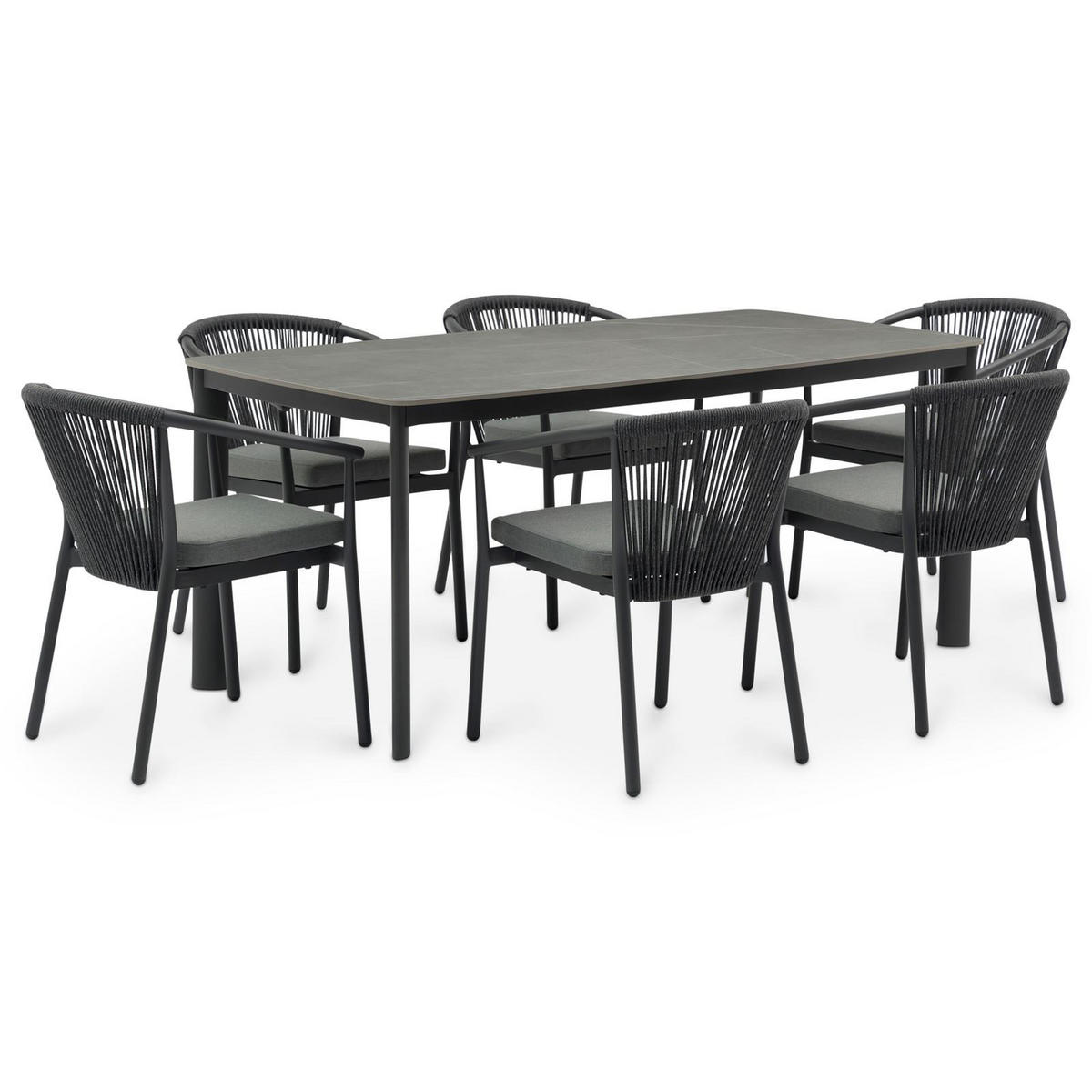 GARTENMÖBEL SET TAVOLO - Anthrazit, Metall - IDIMEX