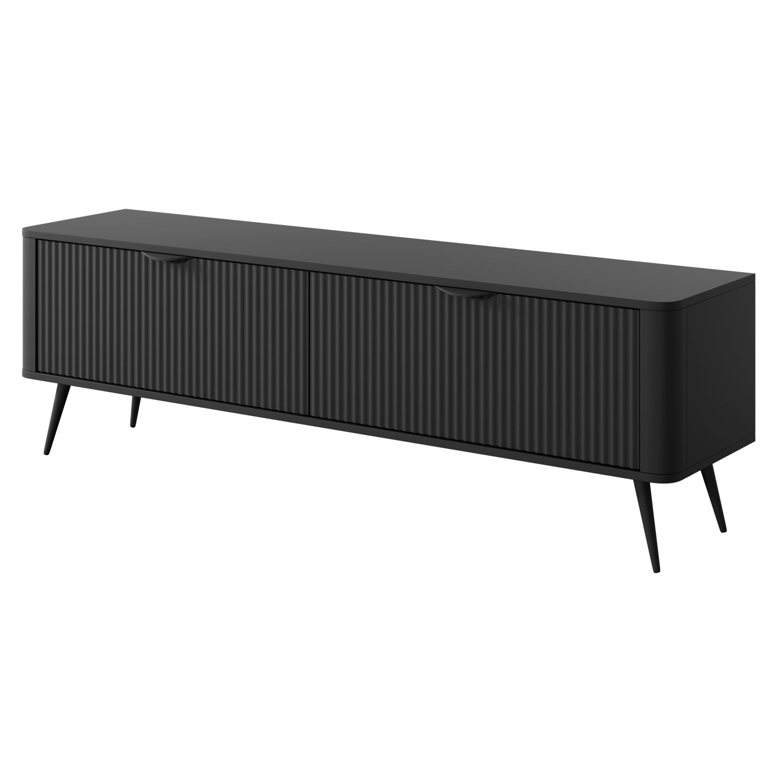 Masseno Lowboard Schwarz 163.2x51.2x38 cm