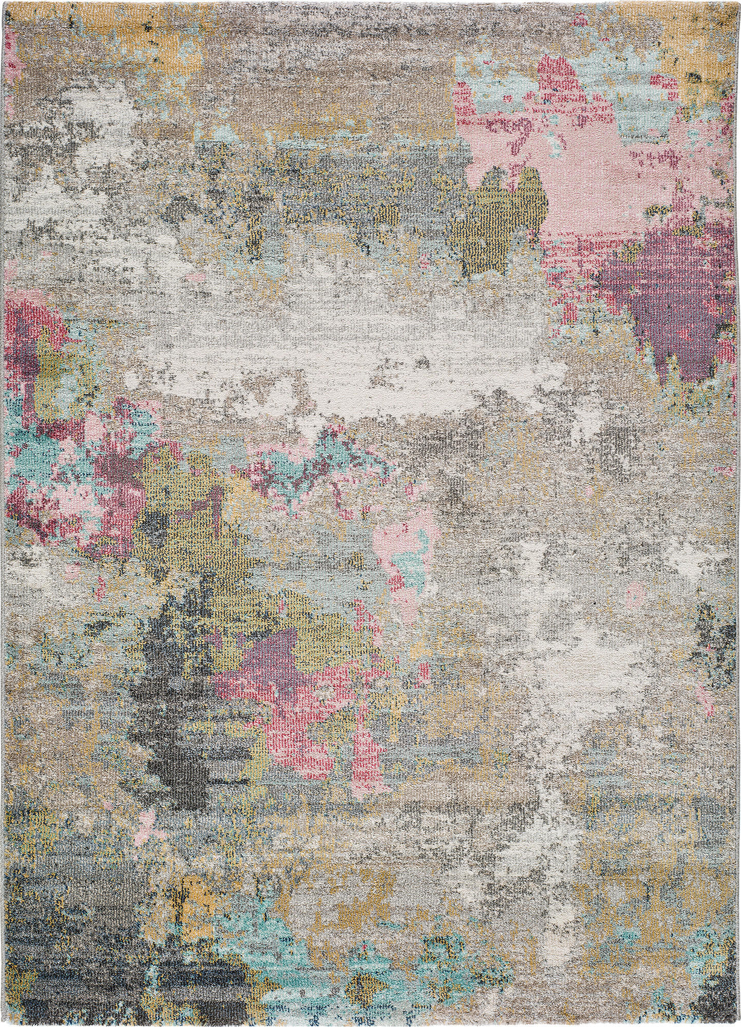 Atticgo Webteppich Mehrfarbig, Pastellblau, Beige, Rosa 140x200 cm