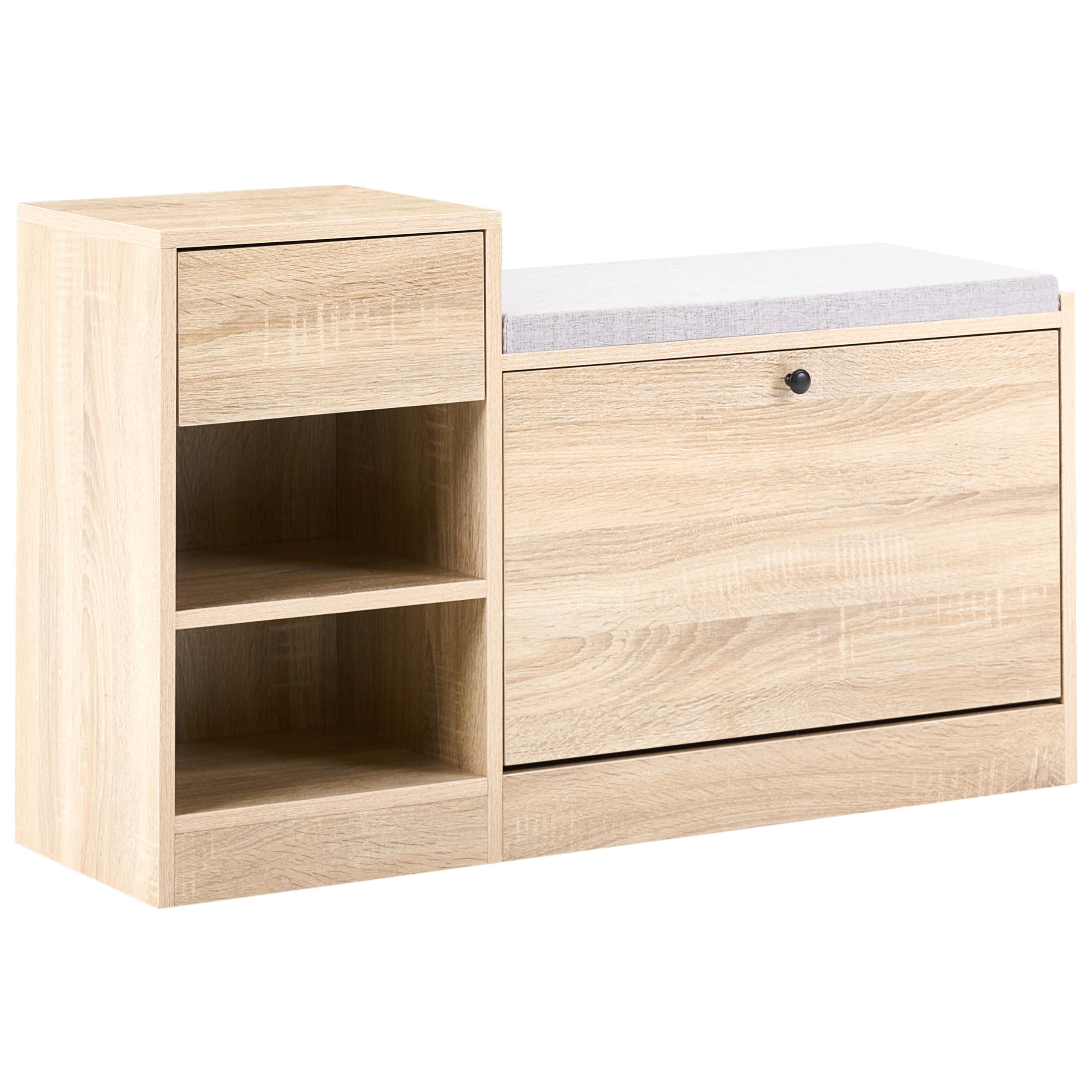 DULAP DE PANTOFI maro deschis Regina - maro/maro deschis, compozit lemnos (96/57/30cm) - Beliani