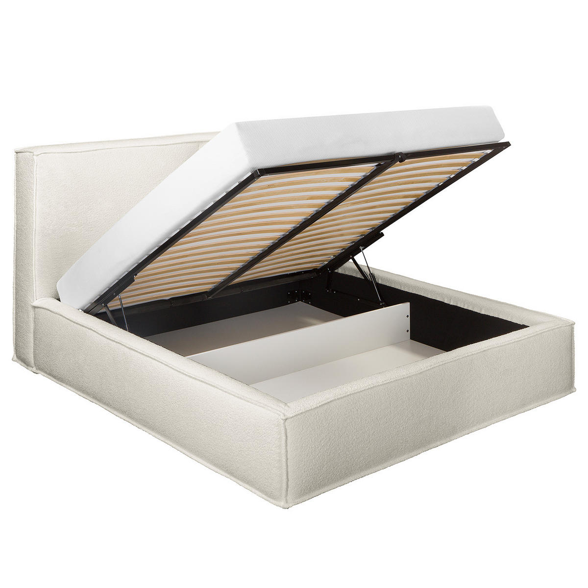 POLSTERBETT - Weiß, Textil (220/200cm) - home24