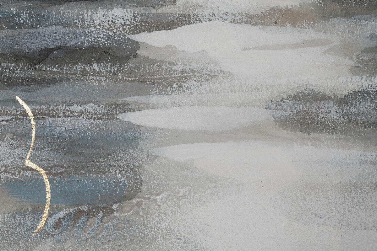 ACRYLBILD HANDGEMALT 100/75 cm - Blau/Grau, Textil (100/75cm) - KUNSTLOFT