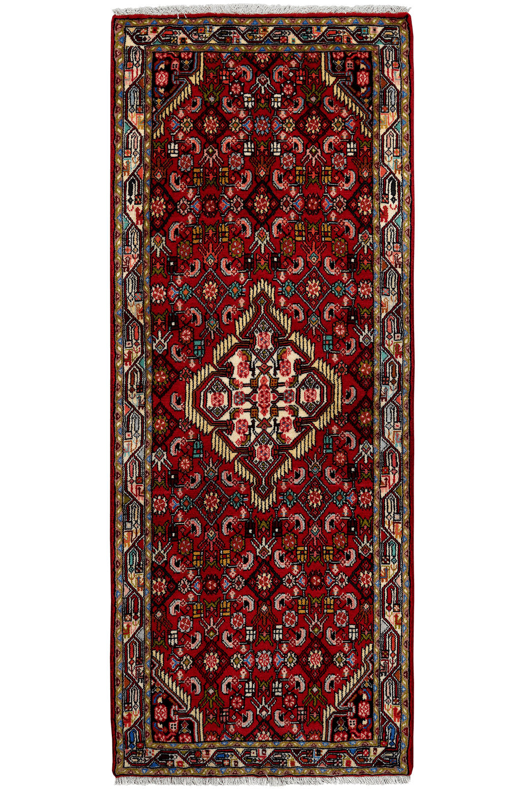 LÄUFER Orient handgeknüpft Assadabad Rot 204/79 cm Schurwolle - Rot, Textil (79/204cm) - Looma
