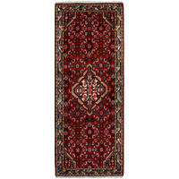 LÄUFER Orient handgeknüpft Assadabad Rot 204/79 cm Schurwolle - Rot, Textil (79/204cm) - Looma