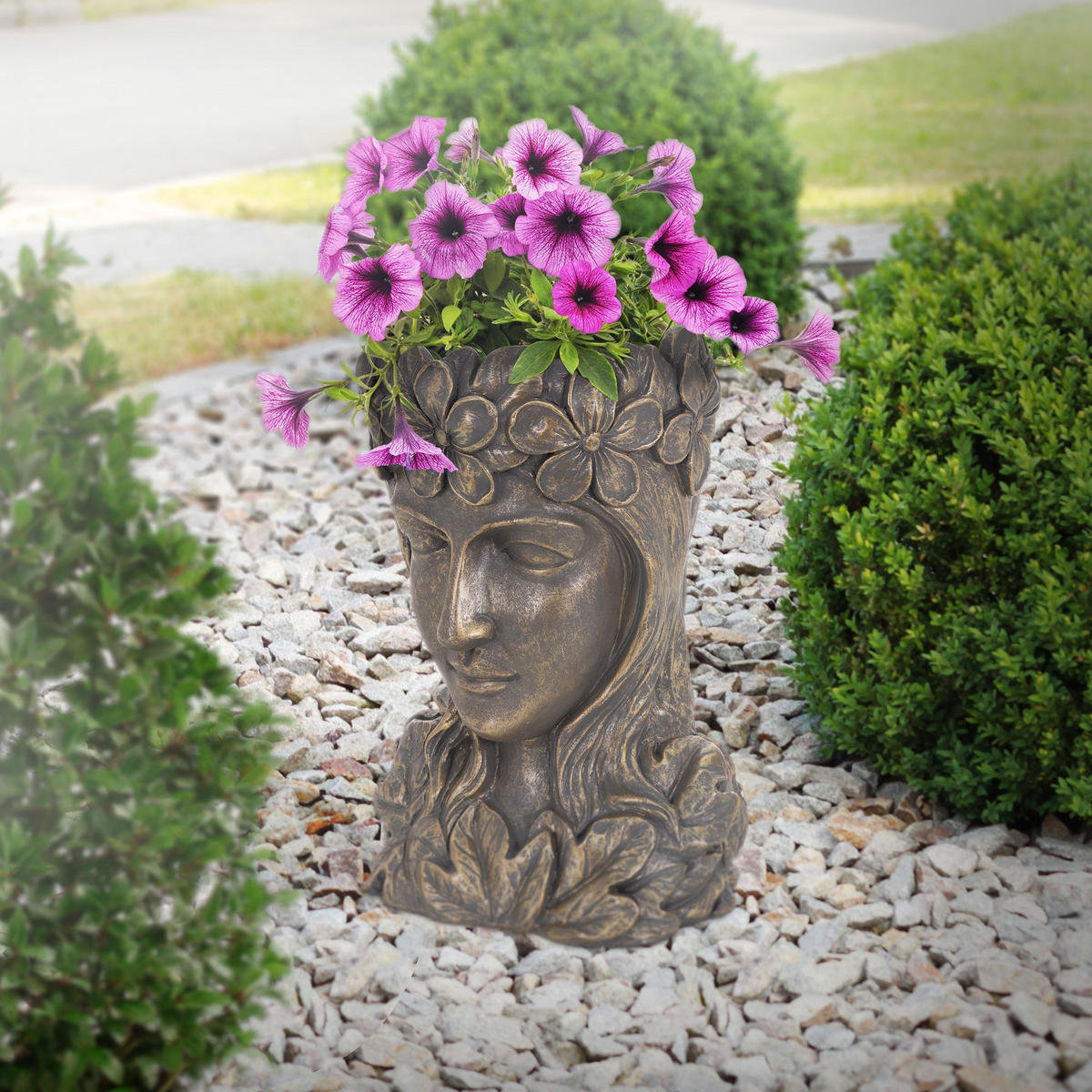 PFLANZTOPF rund Bronze 21/16/32 cm - Bronzefarben, Holzwerkstoff (32cm) - ML-DESIGN