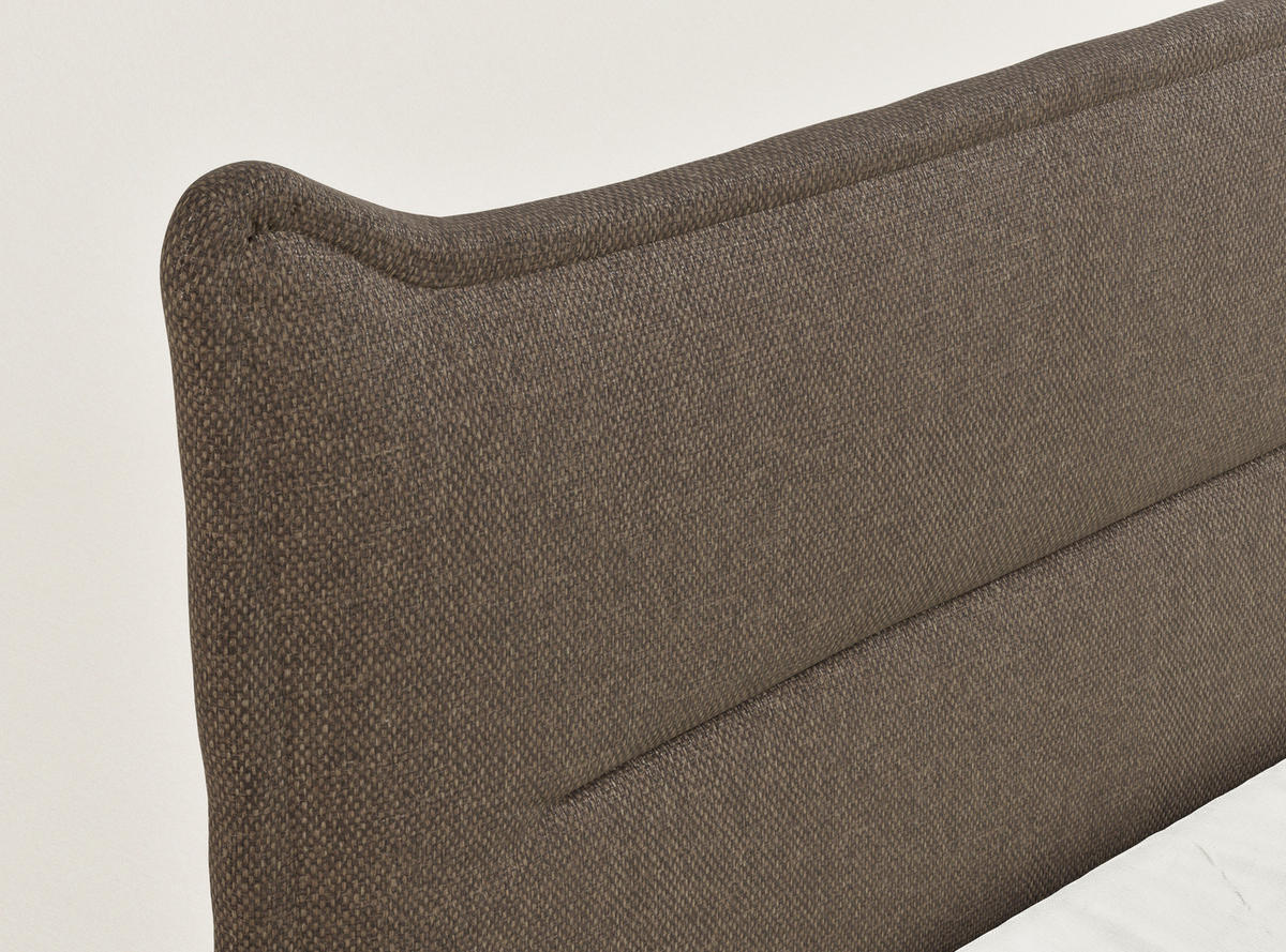 BOXSPRINGBETT Pelino 140/200 cm, in Braun, Bettkasten, Matratze, Topper - Schwarz/Braun, Holz/Holzwerkstoff (140/200cm) - Maison de Reve