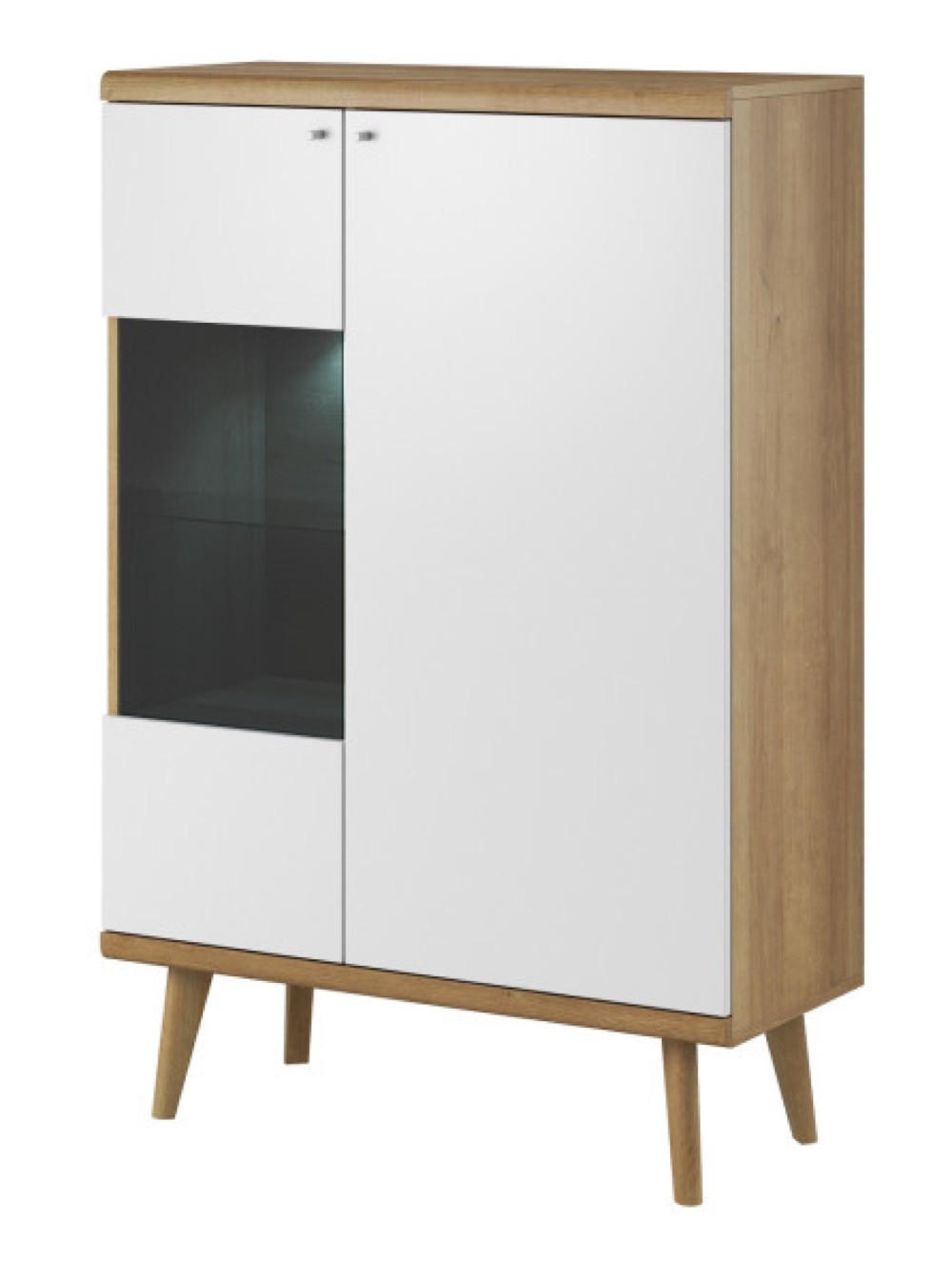 Sepro Meble Vitrine Weiß 90x134x40 cm