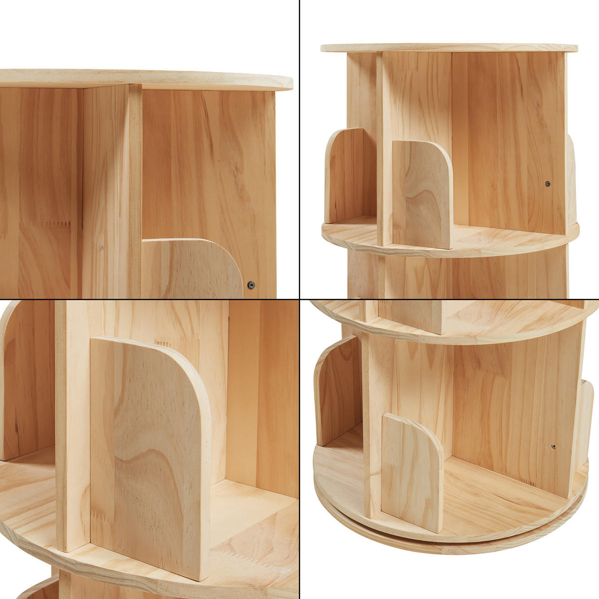 KINDERREGAL Chasek - Naturfarben, Holz (44/65/44cm) - [en.casa]