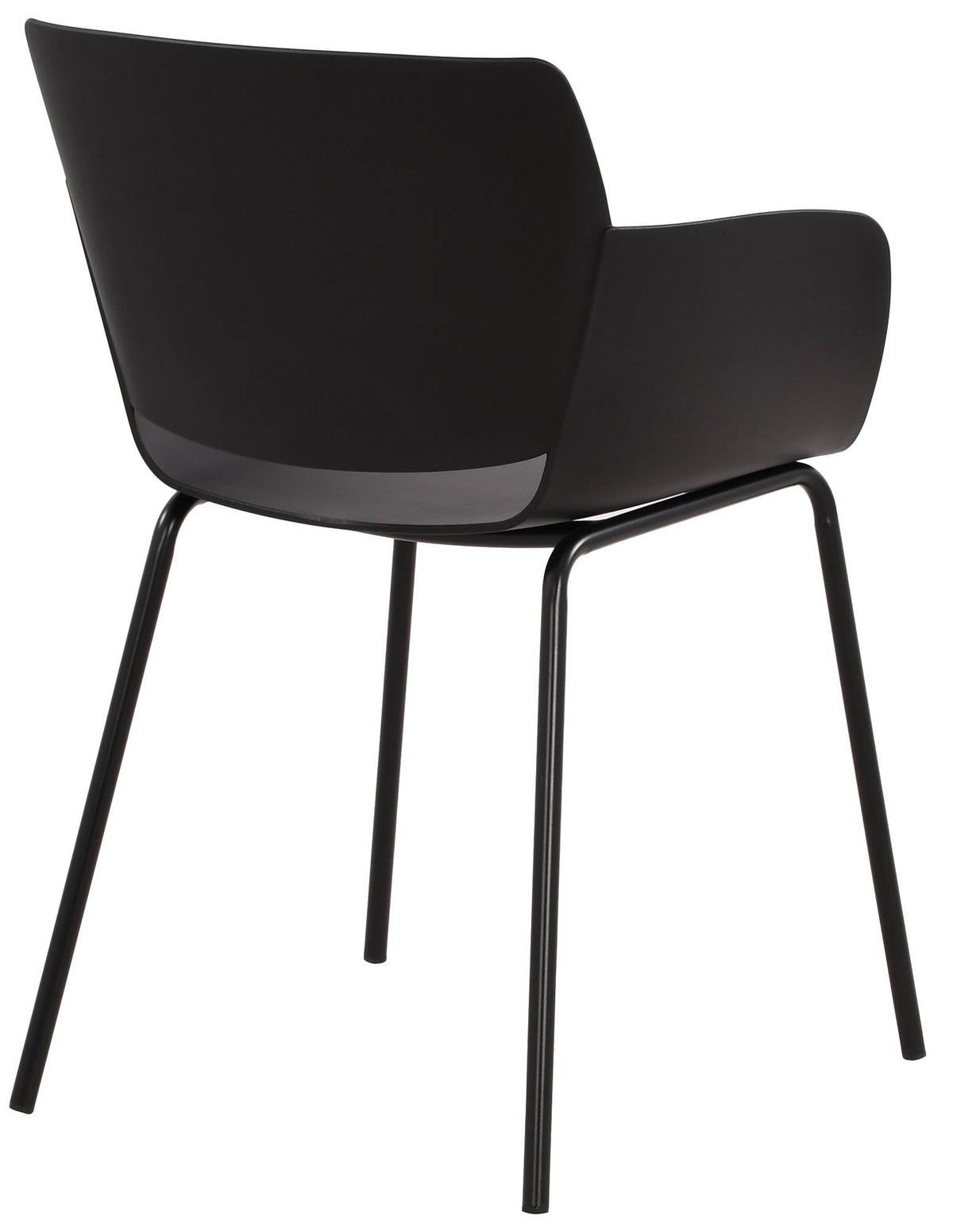 GARTENMÖBEL-SET Sara 2 Stühle 168x60x80cm Kunststoff Schwarz Balkonset - Schwarz, Kunststoff - DELUKE