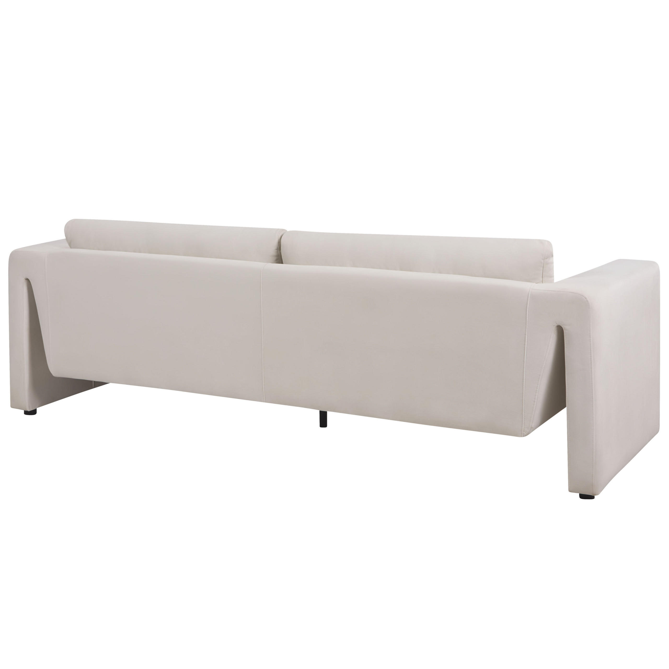 Beliani 3-Sitzer-Sofa Beige, Schwarz 237x76x83 cm