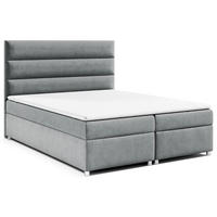 BOXBETT mit Bettkasten Trinity K-1 Bonellfederkern inkl - Grau, Holz/Holzwerkstoff (160/200cm) - Best For Home