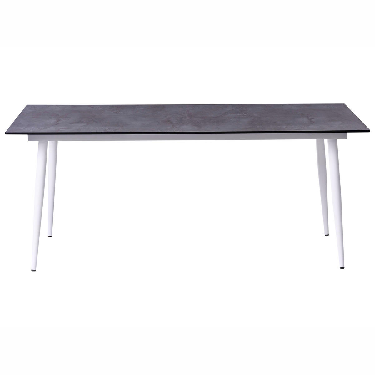 GARTENTISCH 180/90 cm Steinoptik Grau Tolentino - Weiß, Kunststoff (180/90/75cm) - Beliani