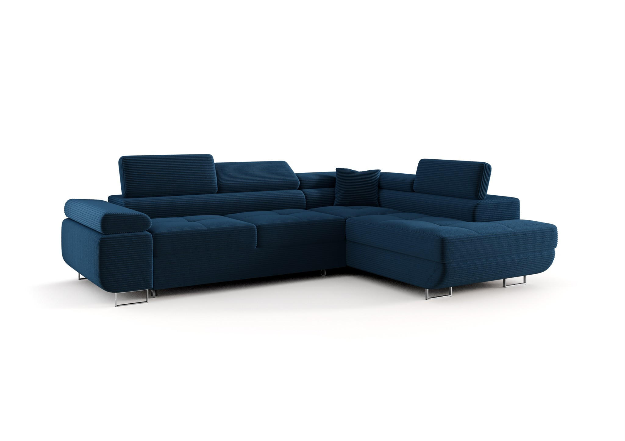 ECKSOFA Monaro Mit Schlaffunktion - Blau, Holzwerkstoff/Textil (275/202cm) - Fun Möbel