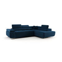 ECKSOFA Monaro Mit Schlaffunktion - Blau, Holzwerkstoff/Textil (275/202cm) - Fun Möbel