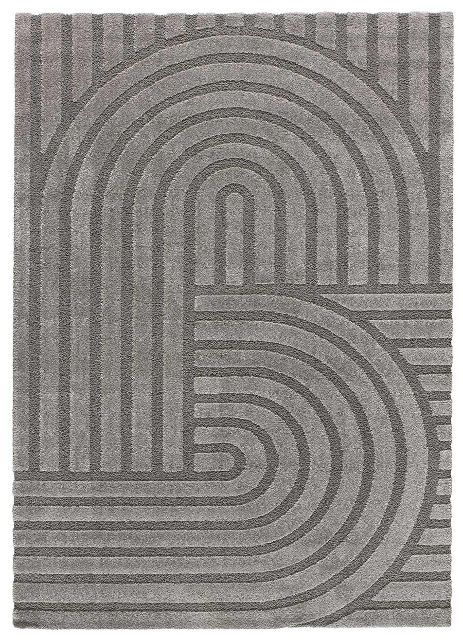 Atticgo Webteppich Grau 120x170 cm