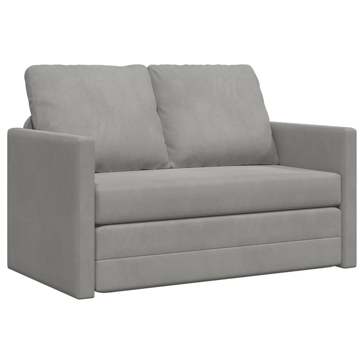 SCHLAFSOFA Brown - Hellgrau, Naturmaterialien (122/70/55cm) - Nettlife