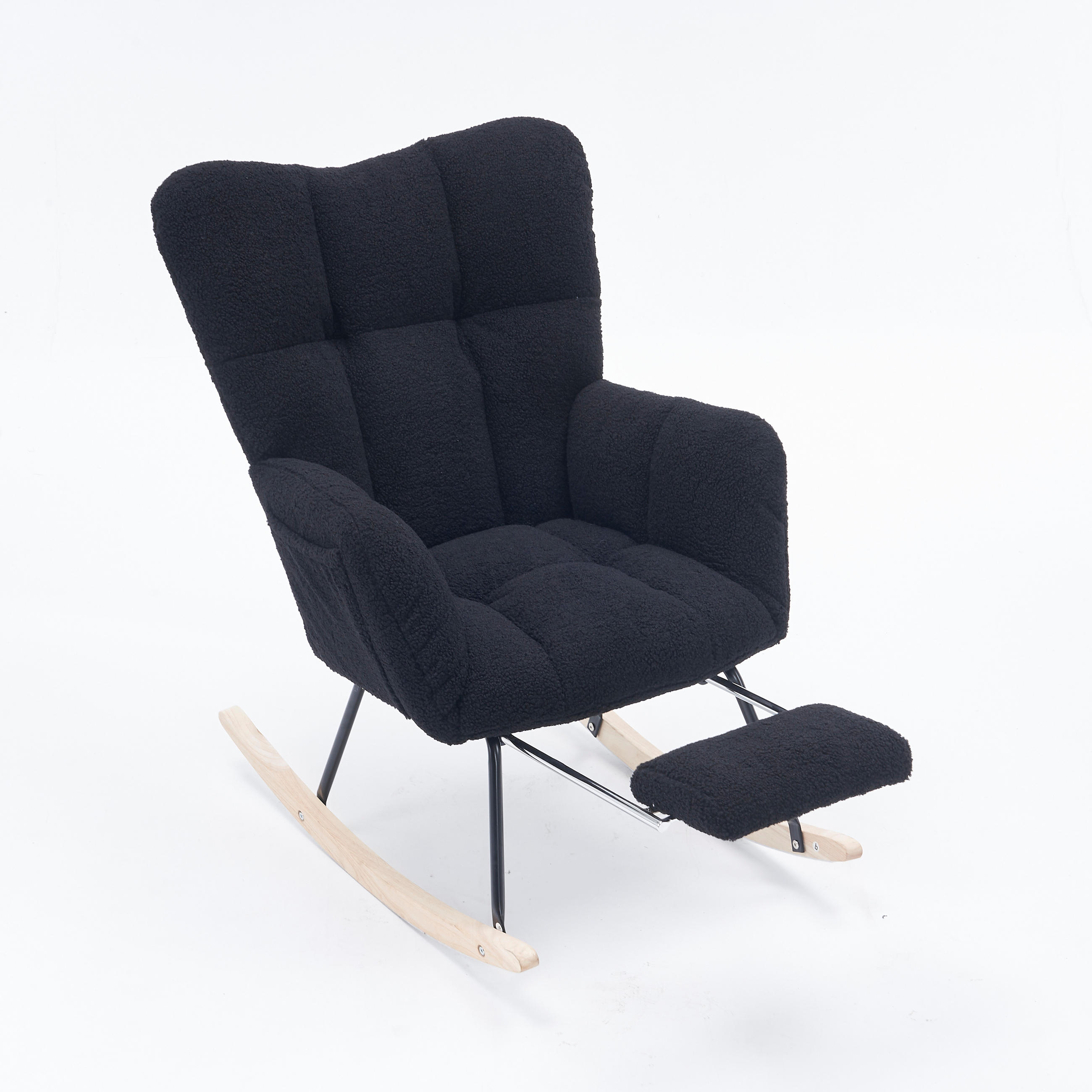 Kaket Schaukelstuhl Schwarz 80x98.5x98 cm