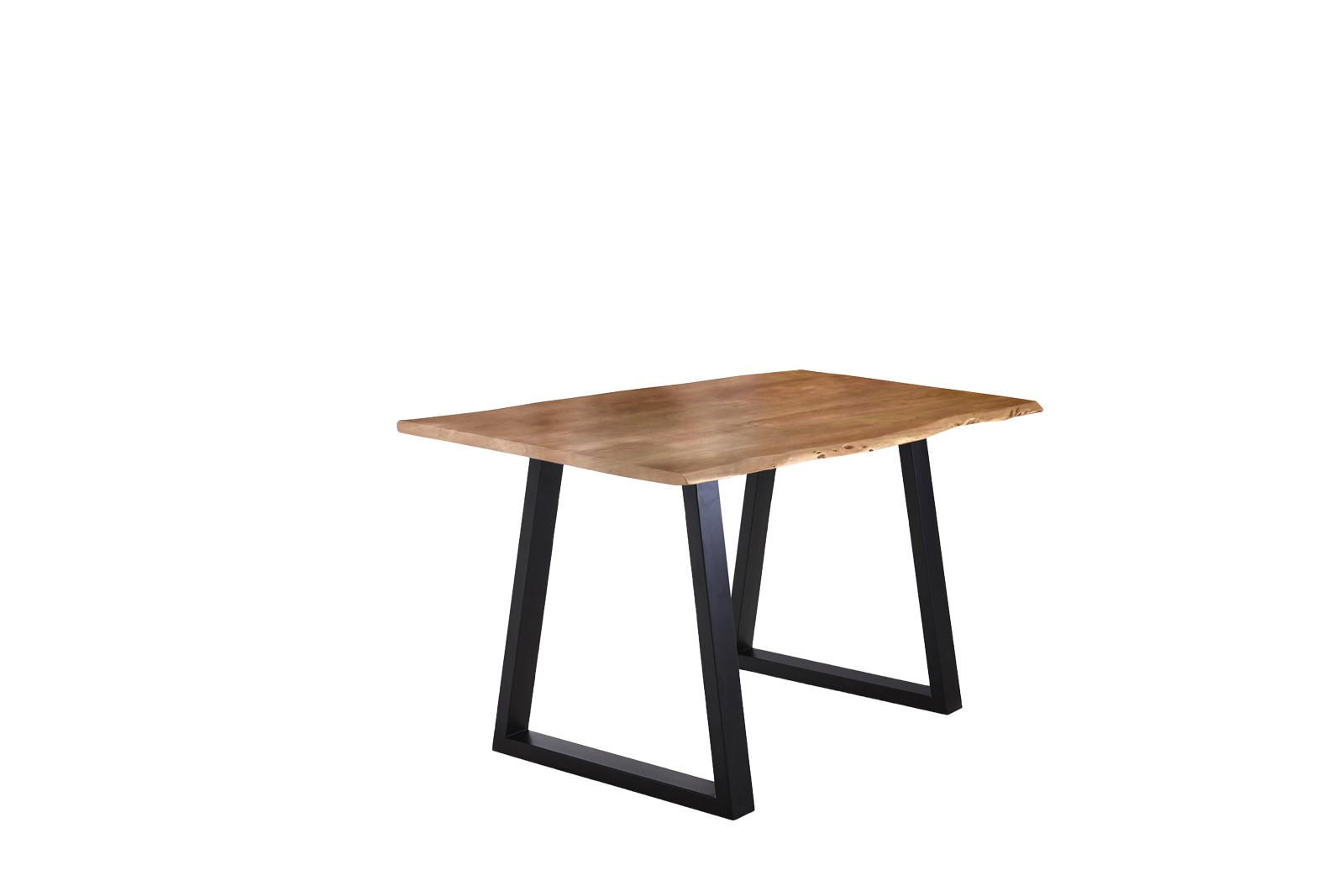 ESSTISCH LUBIN - Beige/Schwarz, Holz/Metall (85/160/77cm) - SAM