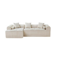 ECKSOFA 263/132.5/68 cm Beige Chenille - Beige, Textil (263/132.5cm) - Oxeza