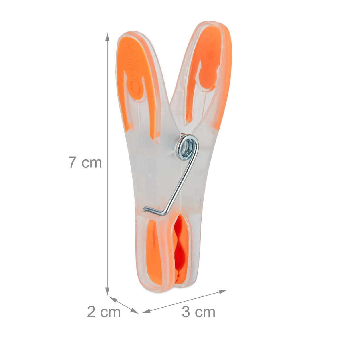 75XWÄSCHEKLAMMERN - Multicolor, Kunststoff/Metall (7/2/3cm) - Relaxdays
