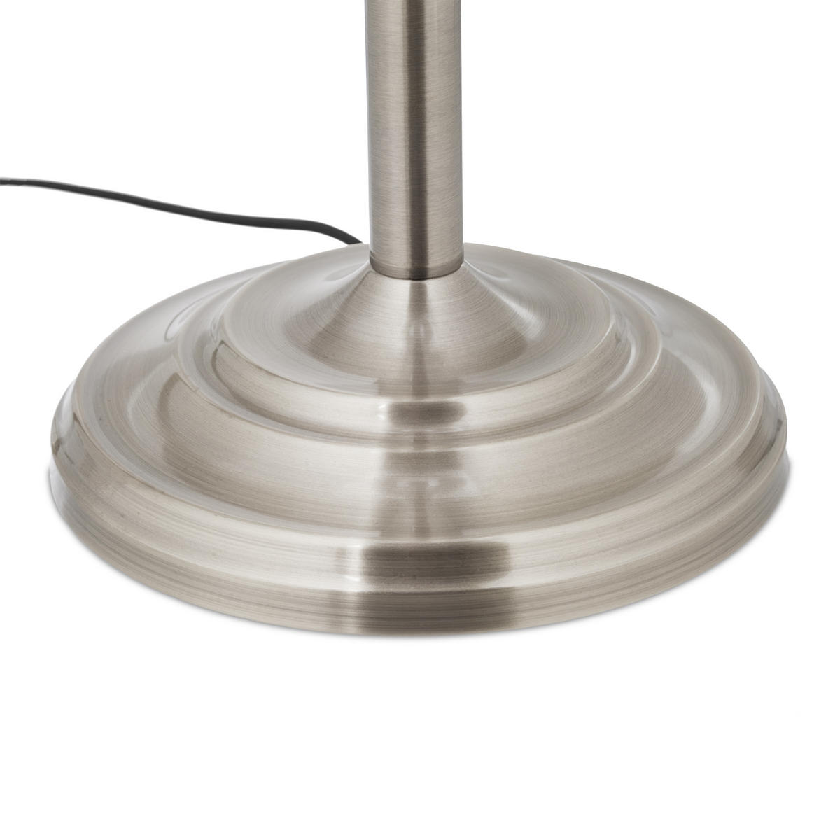 STEHLAMPE - Silberfarben, Kunststoff/Textil (42/42/157cm) - Relaxdays