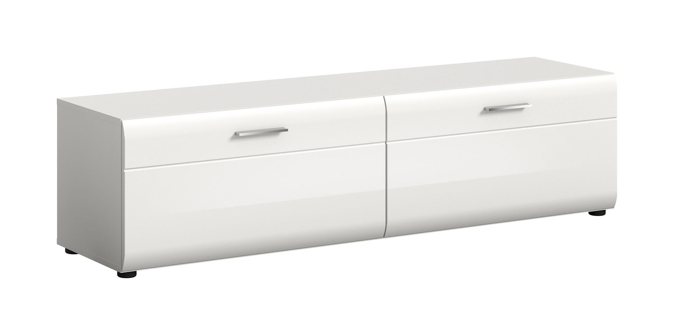 LOWBOARD ICE (B/H/T: ca. 160/41/40 cm) in Weiß/weiß hochglanz - Weiß, Holzwerkstoff (160/41/40cm)