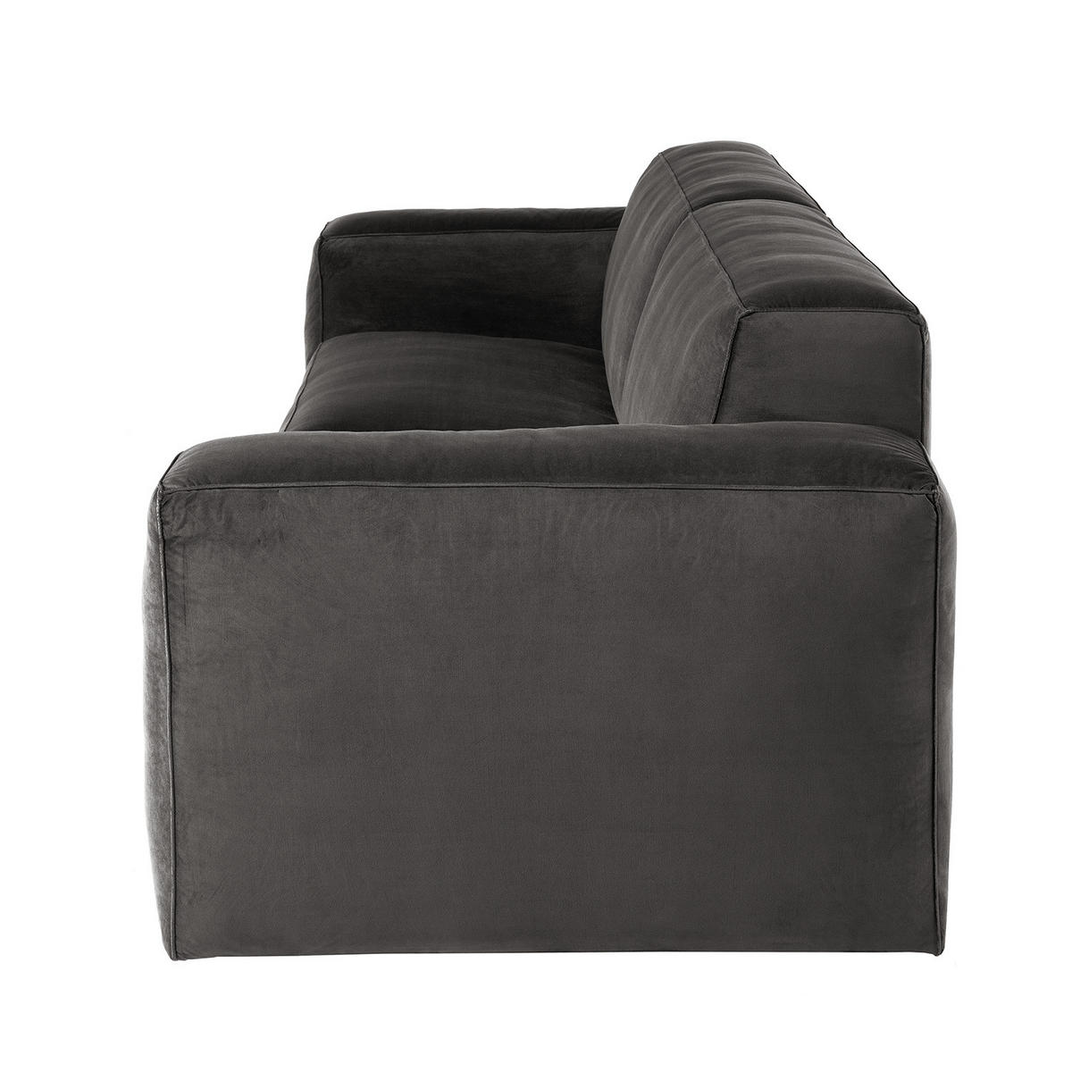 3-SITZER SOFA - Dunkelgrau, Textil (240/75/96cm) - home24
