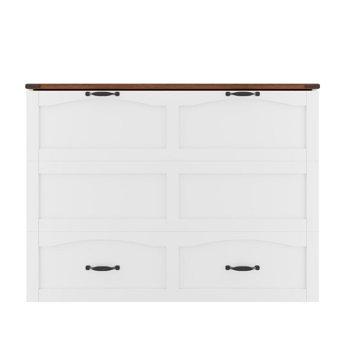 SCHRANKBETT 140/200 cm DE-32661 mit Stauraum Weiß - Weiß, Holzwerkstoff (140/200cm) - ComfortXL
