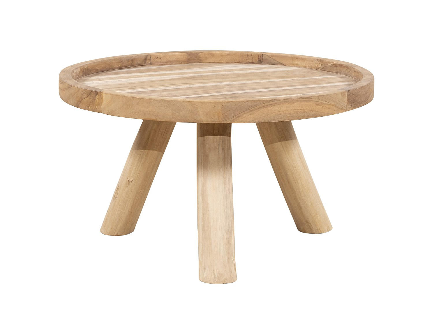GARTENBEISTELLTISCH - 55 cmcm x 55 cmcm - Holz, Platte - Naturfarben Hell - TULUM - Naturfarben, Holz (55/55/30cm) - Vente-Unique