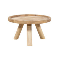 GARTENBEISTELLTISCH - 55 cmcm x 55 cmcm - Holz, Platte - Naturfarben Hell - TULUM - Naturfarben, Holz (55/55/30cm) - Vente-Unique