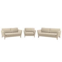 POLSTERGARNITUR - 3-2-1, Webstoff - Beige, Textil (1/1/1cm) - home24